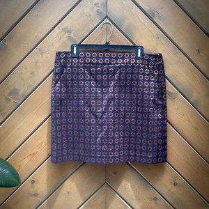 Loft Women's Skirt Navy/Gold Size M